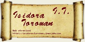 Isidora Toroman vizit kartica